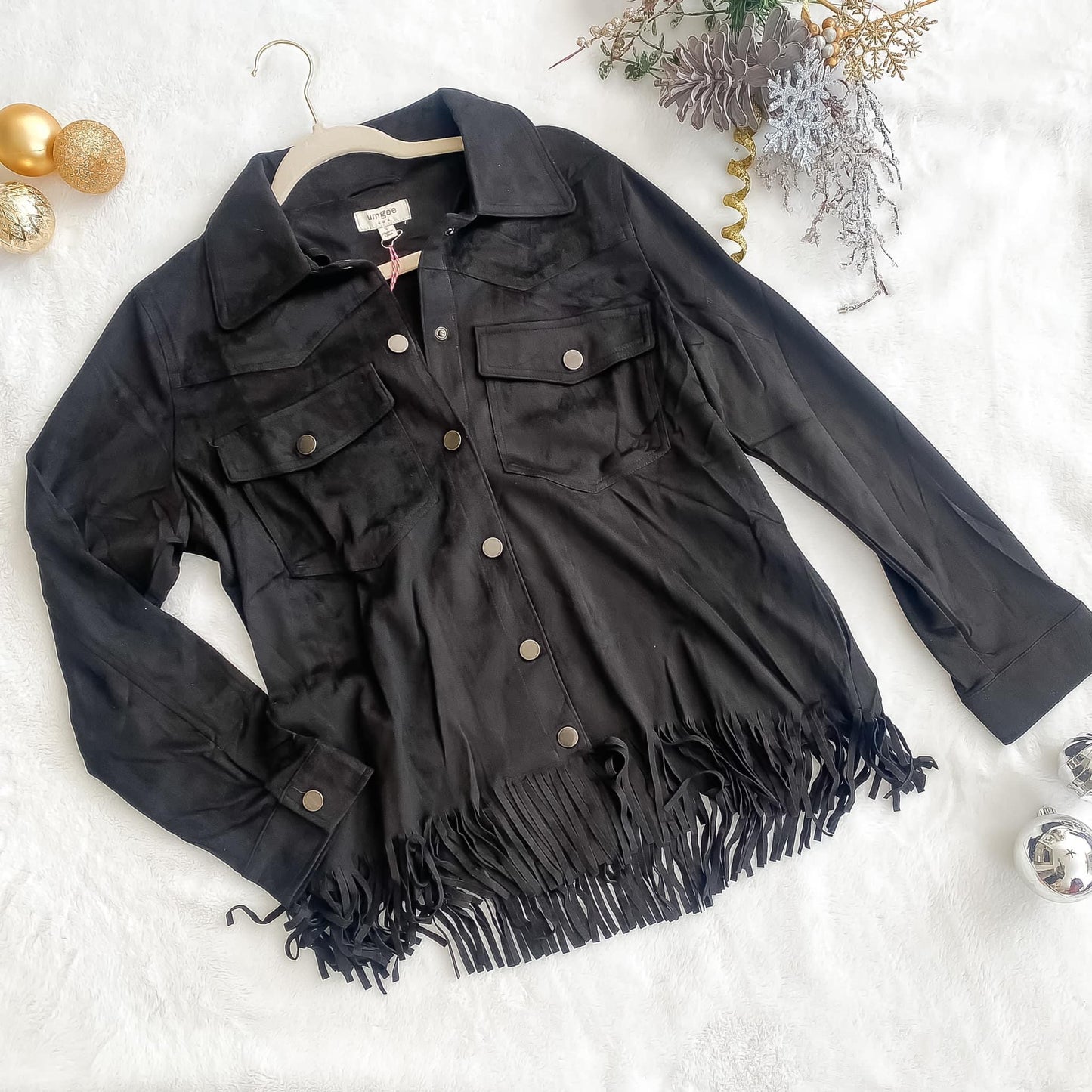 Can’t Get Enough Fringe Jacket | Faux Suede Fringe Jacket