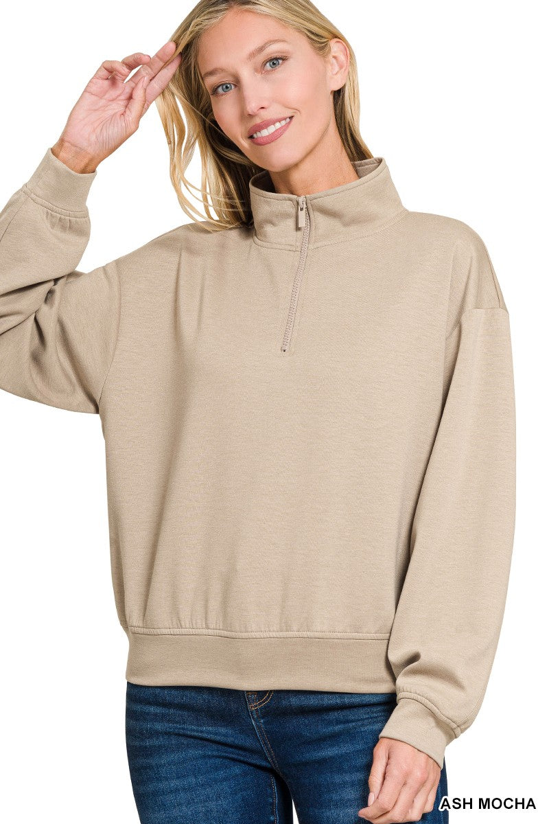 Scuba Sunset Half Zip Top | Scuba Soft Half Zip Pullover