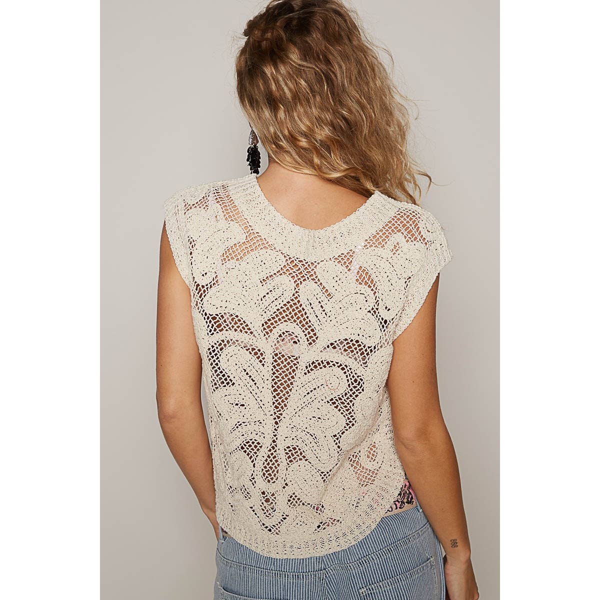 Natural Distraction Crochet Sleeveless Top | Sleeveless Crochet Top