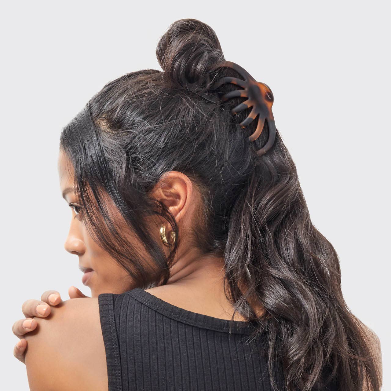 Octopus Claw Clips 2pc Set | Octopus Black & Tortoise Shell Claw Clip Set