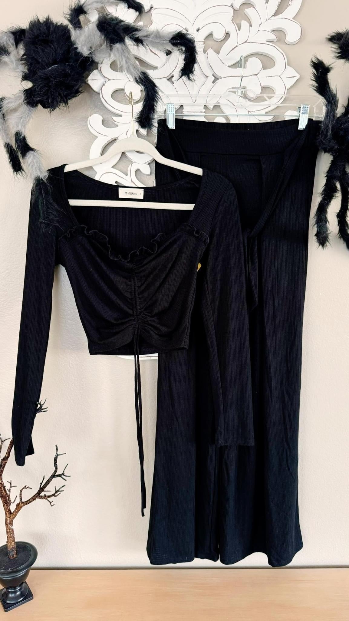 Sexy Vibes Relaxed Set | Sexy Vibe Black 2 pc Set