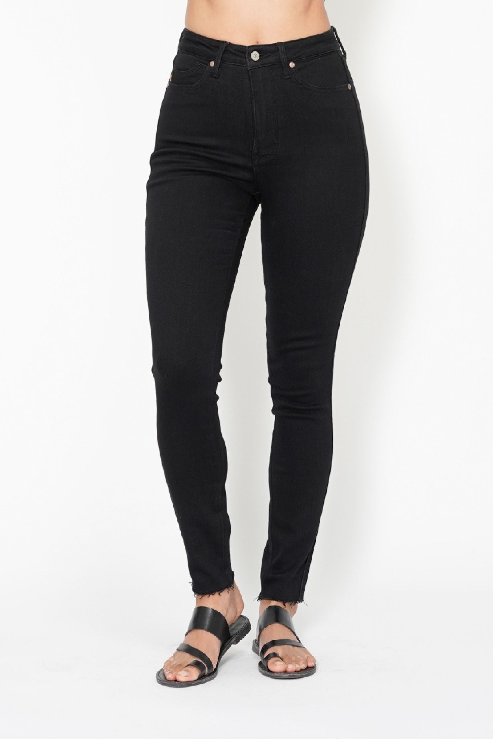 Stella Black Denim Jeans | High Waist Tummy Control Skinny Jeans