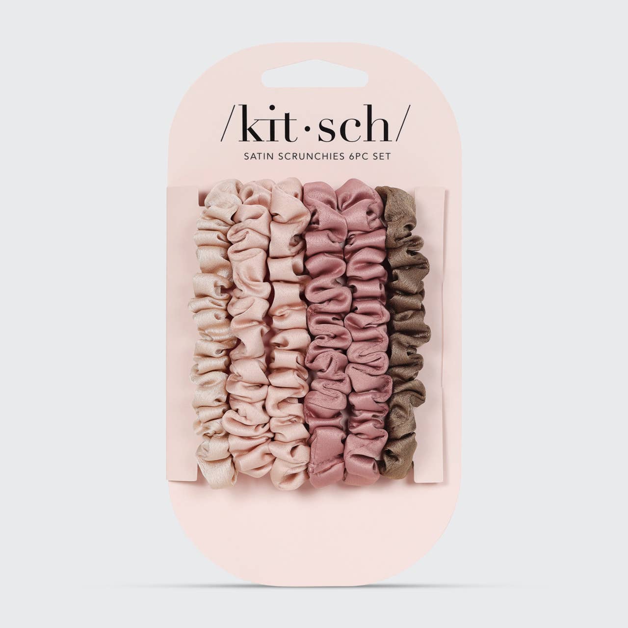 Terracotta Mix Satin 6pc Scrunchy Set | Ultra Petite Satin Scrunchies