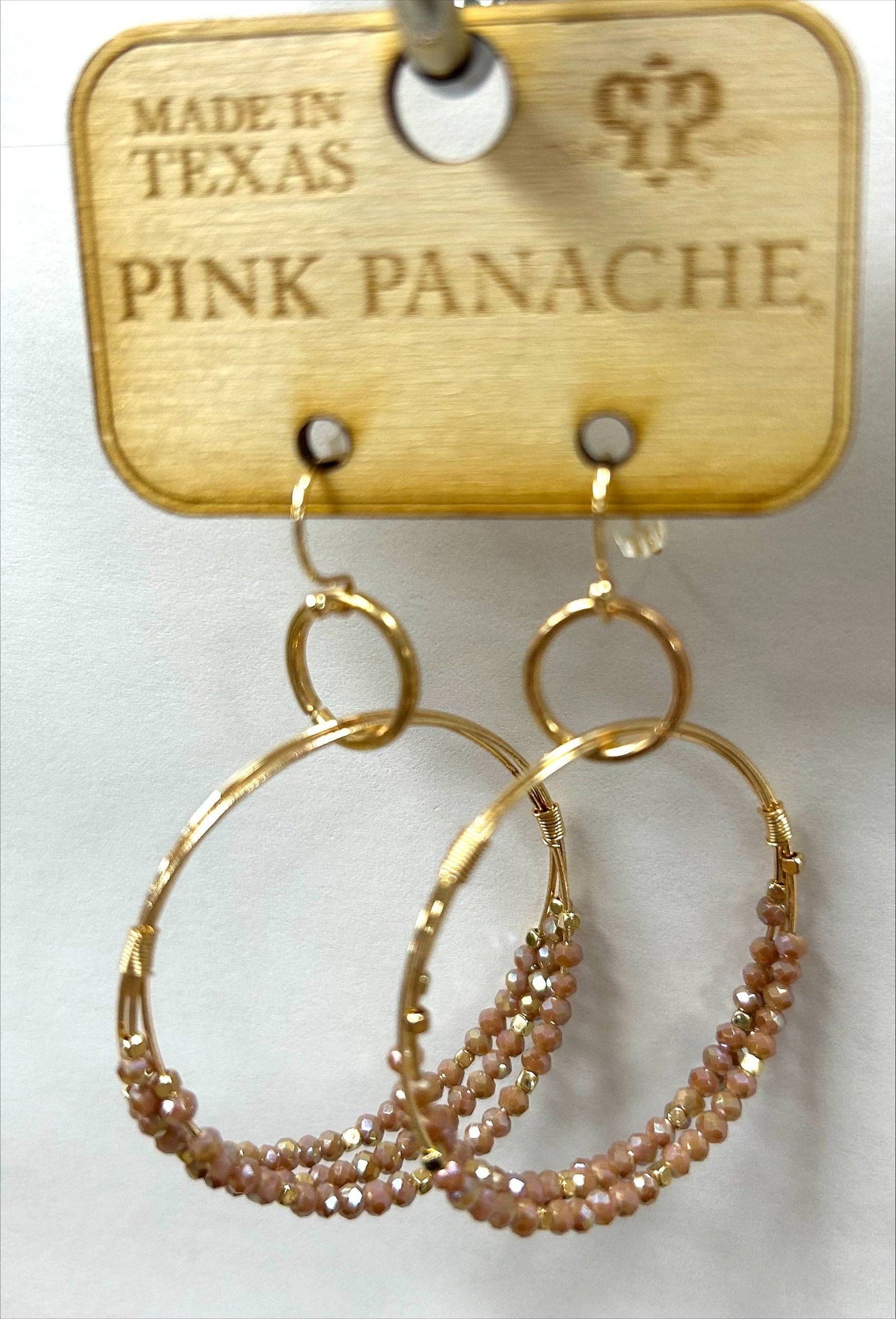 Double Circle Beaded Earrings