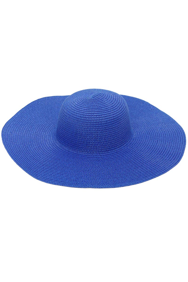 Tight Weave Royal Straw Floppy Sun Hat