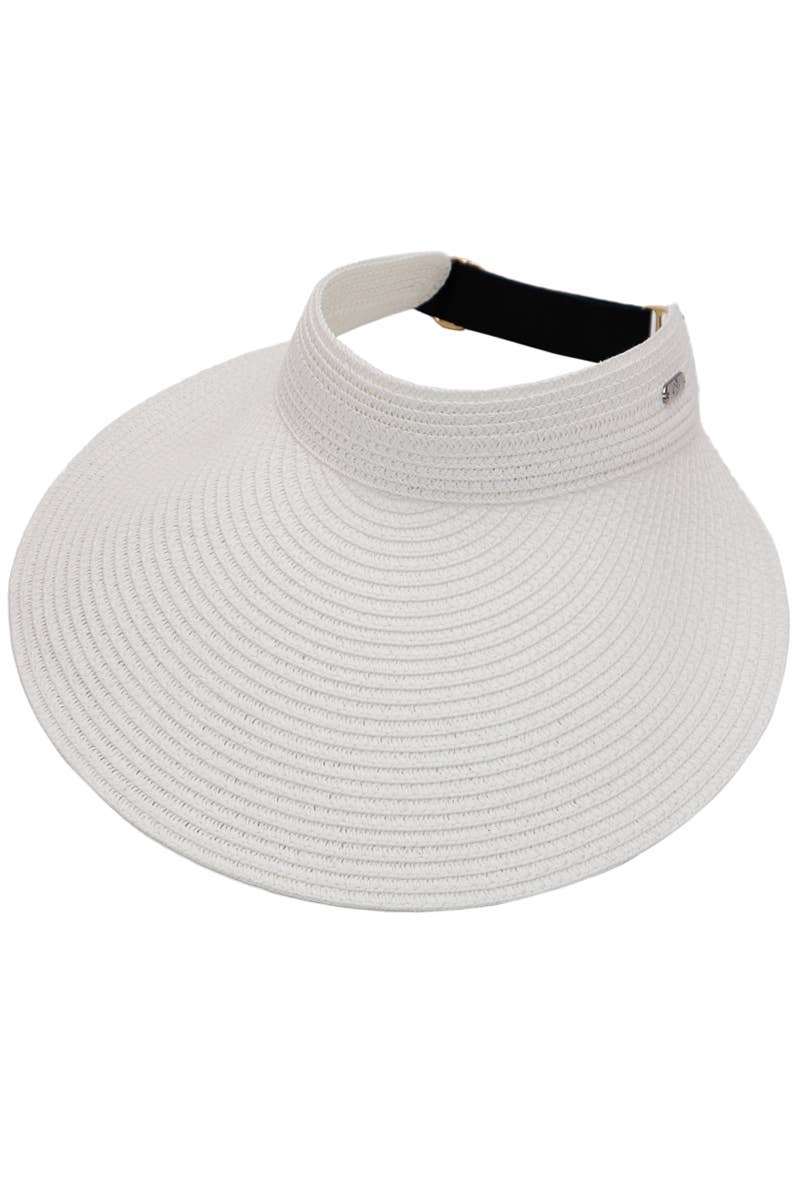 Wide Brim Paper Straw Pack-n-Go Roll-Up Sun Visor