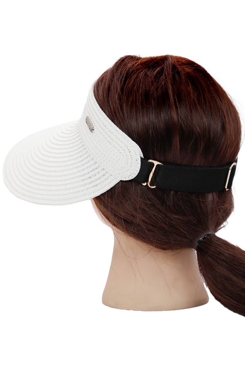 Wide Brim Paper Straw Pack-n-Go Roll-Up Sun Visor