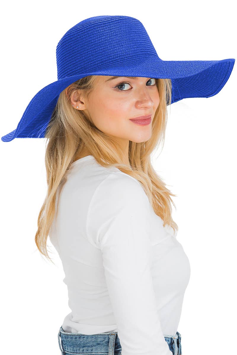 Tight Weave Royal Straw Floppy Sun Hat