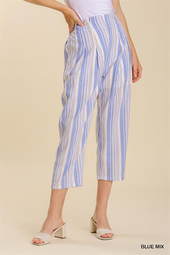 Sailing Crop Linen Pants