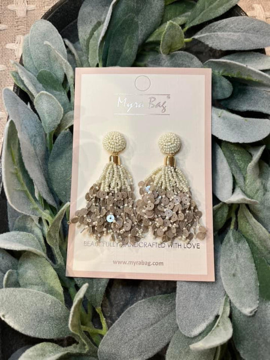 Myra Taupe Earrings