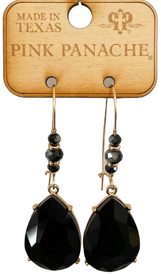 Black Teardrop Earrings