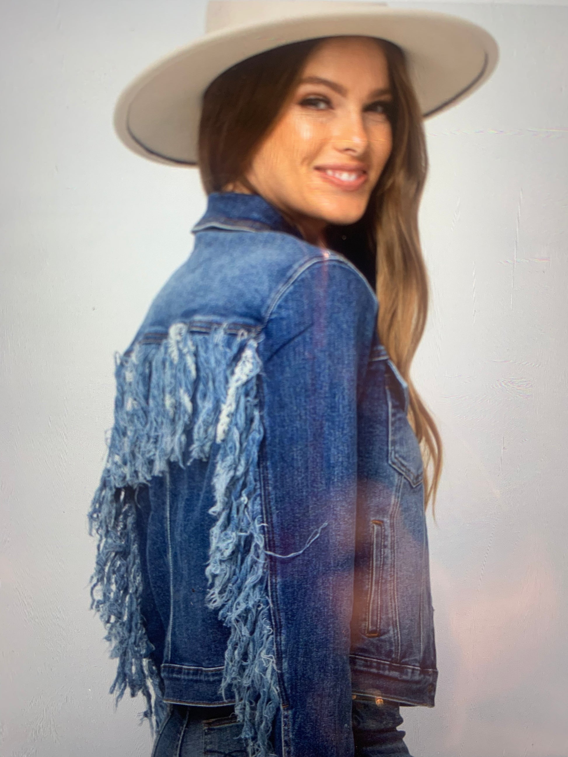 Falling for Fringe Denim Jacket | Fringe Detail Denim Jacket