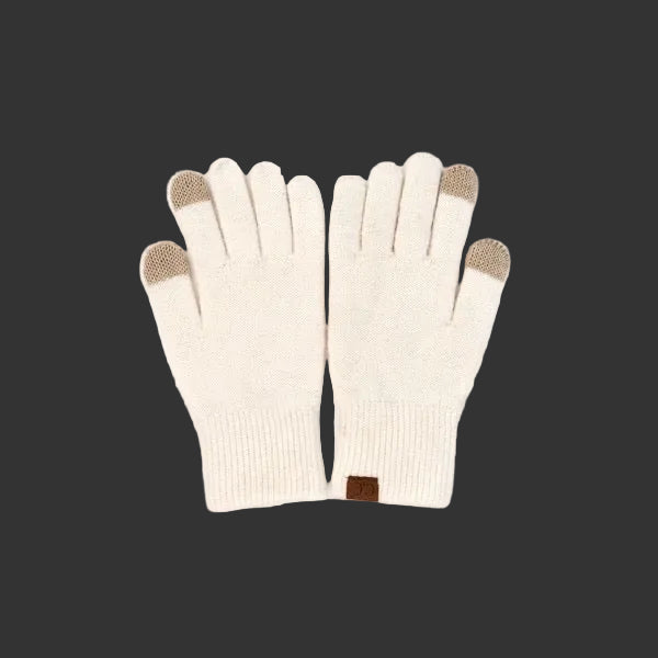 Ivory Smart Tip Gloves | Signature C.C. Ivory Smart Tip Gloves