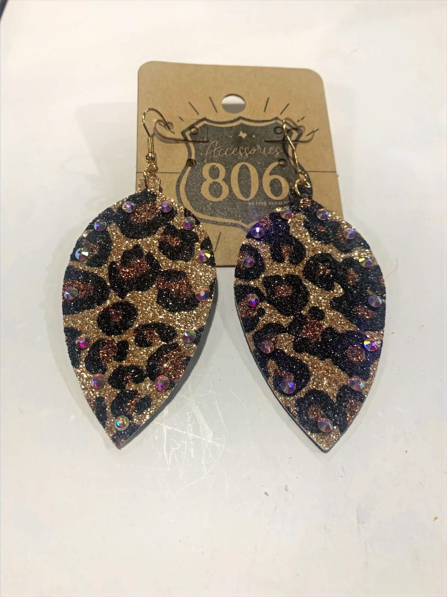 Shimmer Leopard Earrings | 806 Brand Leopard Shimmer Earrings