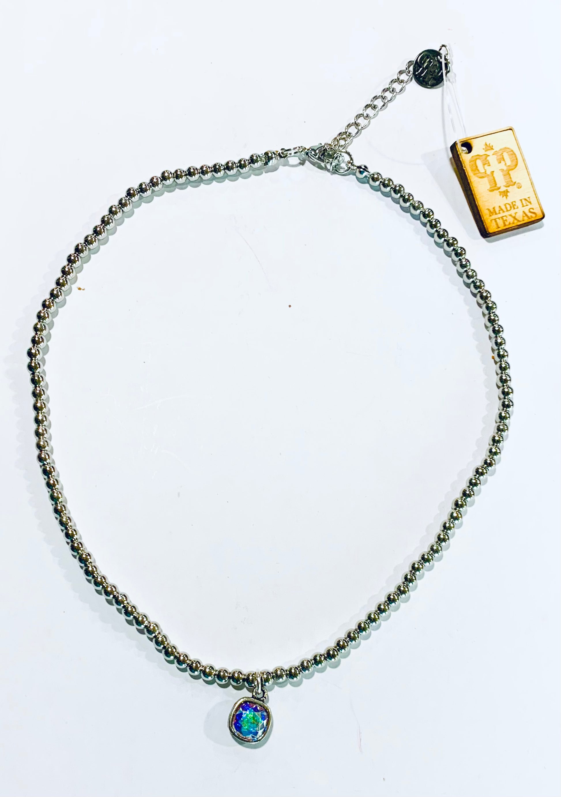 Silver Beaded Choker Necklace | Silver Ball Choker Necklace