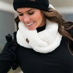 Faux Fur CC Scarf | Soft Faux Fur Mocha Scarf