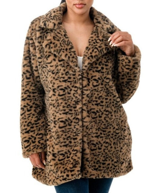 We Belong Together Coat | Luxurious Fully Lined Soft Cheetah Coat