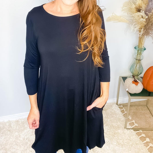 Bamboo Black Dress