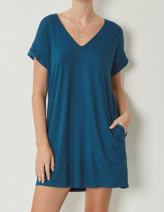 Don’t Be Late Dress (Teal)