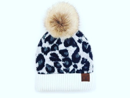 Snow Leopard Furry Beenie