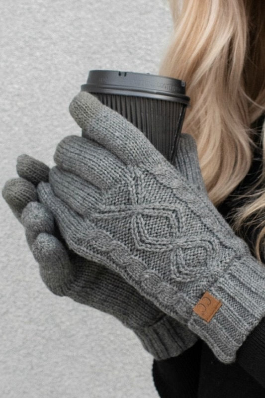 Cable Knit CC Gloves