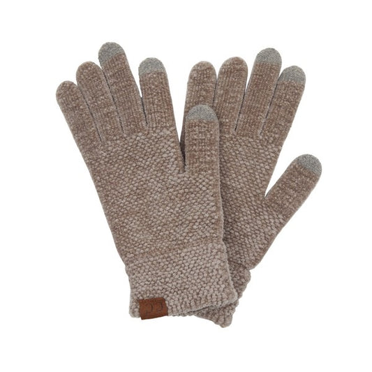 Taupe Chenille CC Gloves