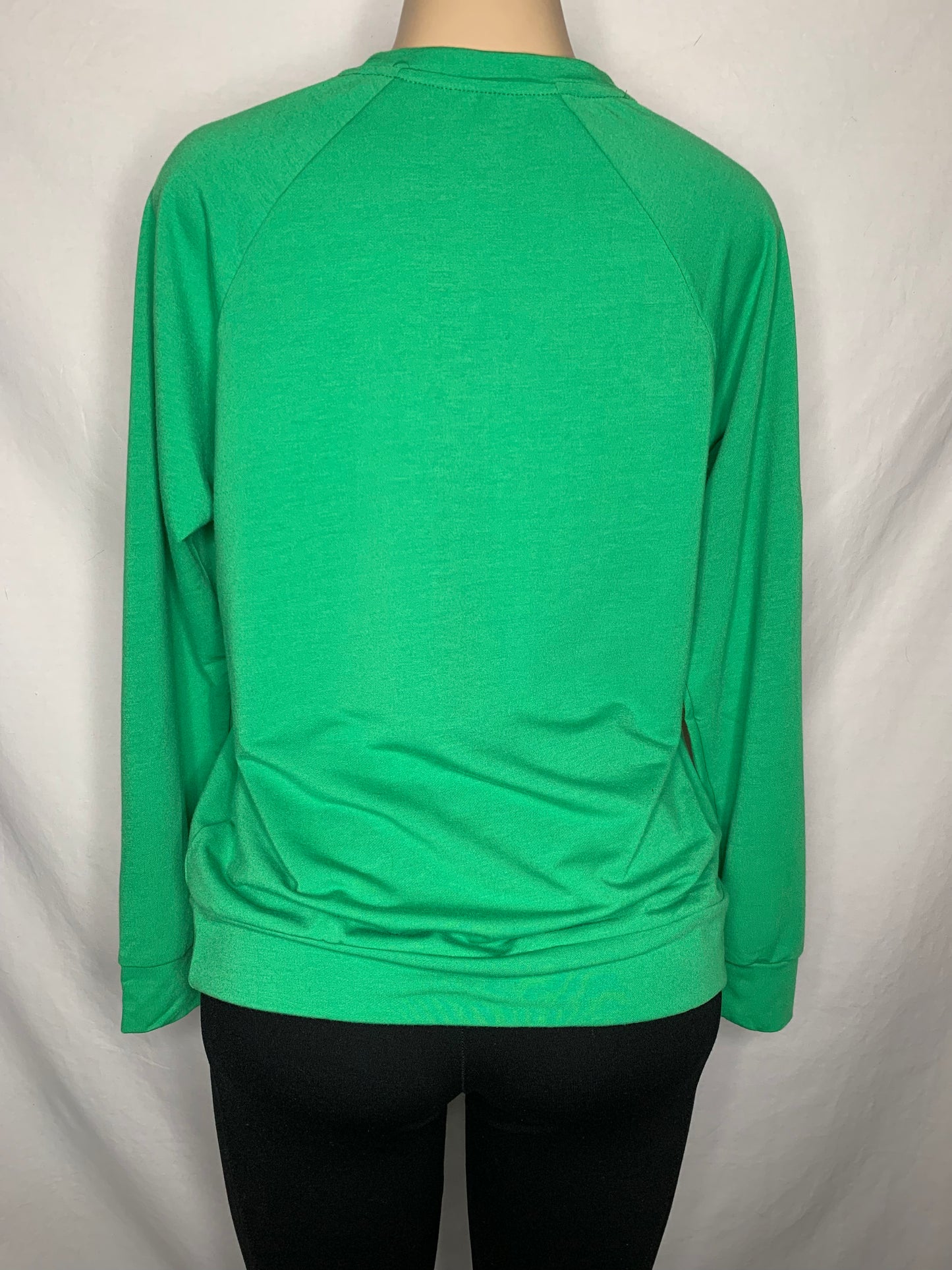 Get Lucky Shamrock Top | Long Sleeve Scoop Neck Lucky Top