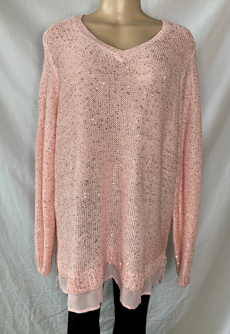 Pink sparkle cheap sweater